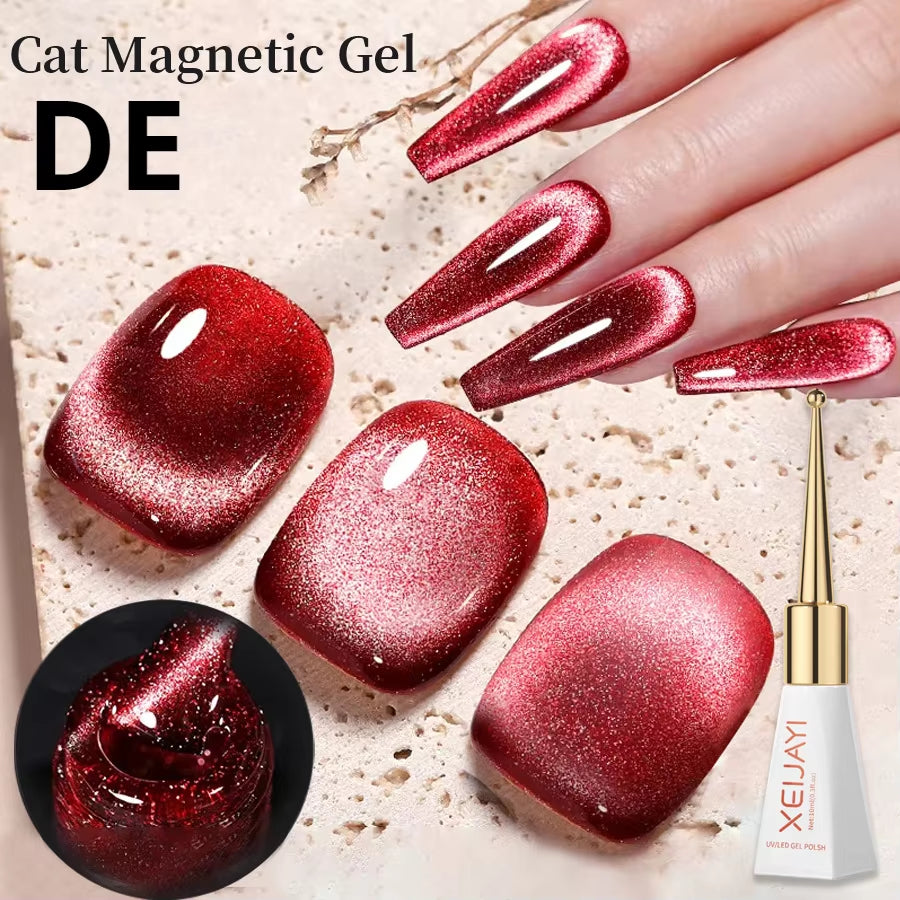 Magnetic Gel Purple Color Reflective Glitter Cat Eye Gel Polish 자석젤 Semi-Permanent Nail Polish UV Venalisa for Manicure