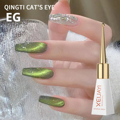 Magnetic Gel Purple Color Reflective Glitter Cat Eye Gel Polish 자석젤 Semi-Permanent Nail Polish UV Venalisa for Manicure