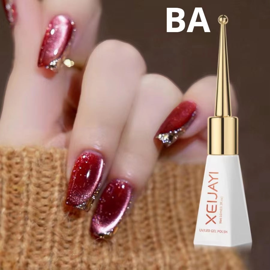 Magnetic Gel Purple Color Reflective Glitter Cat Eye Gel Polish 자석젤 Semi-Permanent Nail Polish UV Venalisa for Manicure