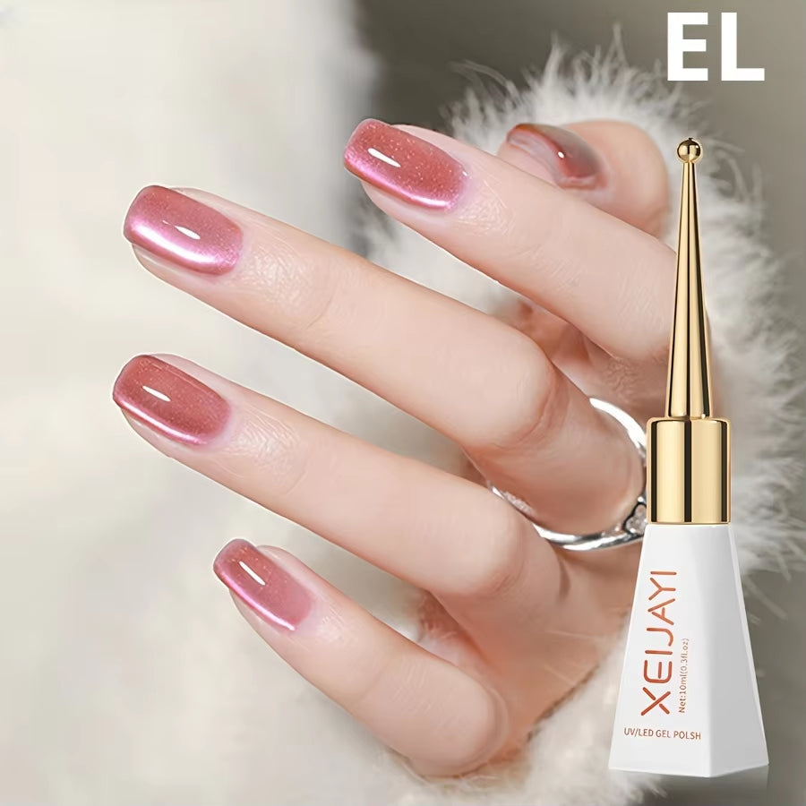 Magnetic Gel Purple Color Reflective Glitter Cat Eye Gel Polish 자석젤 Semi-Permanent Nail Polish UV Venalisa for Manicure