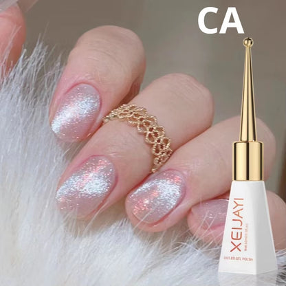 Magnetic Gel Purple Color Reflective Glitter Cat Eye Gel Polish 자석젤 Semi-Permanent Nail Polish UV Venalisa for Manicure