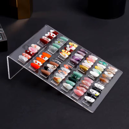 Professional Model Nail Display Board Acrylic Nail Color Card Nail Gel Polish Display Book Chart False Nail Display Rack