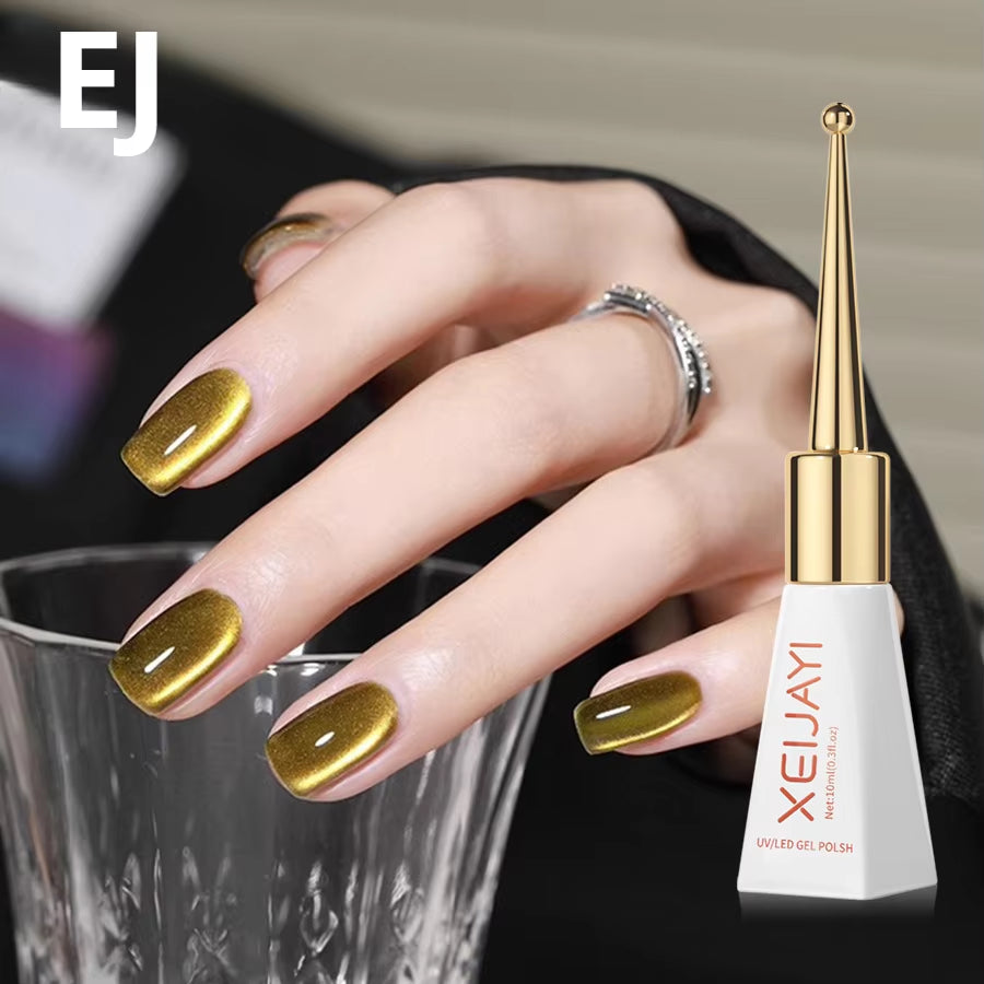 Magnetic Gel Purple Color Reflective Glitter Cat Eye Gel Polish 자석젤 Semi-Permanent Nail Polish UV Venalisa for Manicure