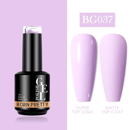 Milky Pink Rubber Base Gel Nail Polish Glitter 15Ml Semi-Permanent Varnish Soak off Self Leveling UV LED Gel