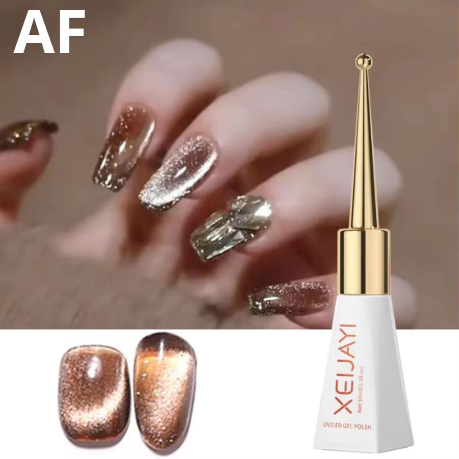 Magnetic Gel Purple Color Reflective Glitter Cat Eye Gel Polish 자석젤 Semi-Permanent Nail Polish UV Venalisa for Manicure